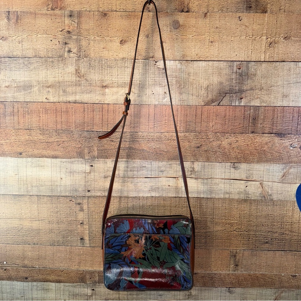Patricia Nash Floral Leather Cross Body Purse